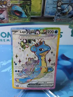 Lapras Ex 158/142 - Super Rare - Stellar Crown - Full Art Pokemon TCG NM - Image 1