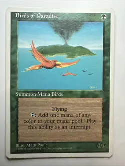 MTG Birds of Paradise Alternate 4th Edition Regular Rare 1995 MTG Card MP/LP - Image 1