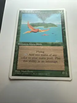 MTG Birds of Paradise Alternate 4th Edition Regular Rare 1995 MTG Card MP/LP - Image 3