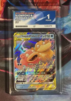 Pokemon TCG Slowpoke & Psyduck GX Tag Team 35/236 Unified Minds Holo 2019 Ace 1 - Image 1