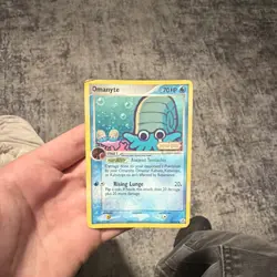 CRYING Omanyte Reverse Holo Stamp - 2006 Pokemon Card EX Legend Maker 60/92 - Image 1