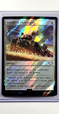 2022 MTG Magic the Gathering Warhammer 40000 40k Surge Foil Swords to Plowshares - Image 1