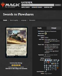 2022 MTG Magic the Gathering Warhammer 40000 40k Surge Foil Swords to Plowshares - Image 3