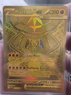Mega Zygarde EX 124/088 Gold Hyper Rare ME03: Perfect Order NM - Image 1