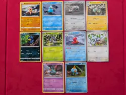 Yuka Morii Pokemon Cards, 10 Card Bundle Including 1 Reverse Holo - Image 1