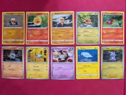 Yuka Morii Pokemon Cards, 10 Card Bundle Including 1 Reverse Holo - Image 1