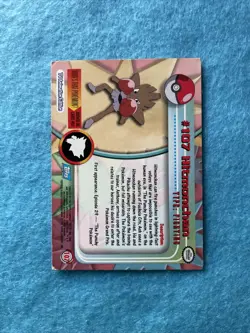 Pokemon 2000 Topps Pokemon TV Animation Edition Series 2 #107 Hitmonchan Card - Image 2