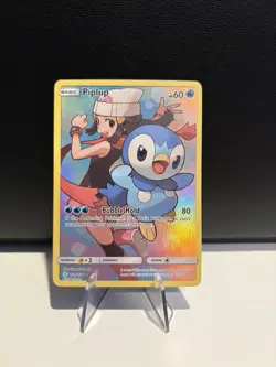 Piplup 239/236 Secret Rare Holo Sun & Moon Cosmic Eclipse Pokemon Card 2019 - Image 1