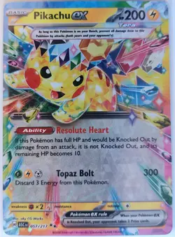Pikachu ex 57/217 Double Rare Holo Ascended Heroes Pokemon TCG NM - Image 1