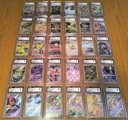 HUGE Lot of 30 CGC Graded Pokemon Cards Japanese Art RARE Collection All MINT 9! - Image 1