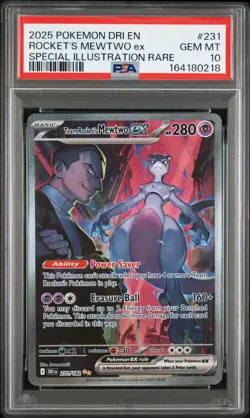 Team Rocket's Mewtwo ex 231/182 Destined Rivals SIR - Pokemon PSA 10 GEM MT 💎 - Image 3