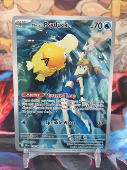 Pokemon TCG Misty's Psyduck Destined Rivals 193/182 Illustration Rare Card - NM - Image 4