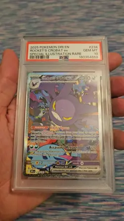 Team Rockets Crobat ex 234/182 Sv10 Destined Rivals Holo SIR PSA 10 Pokemon Card - Image 2