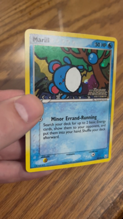 Marill 68/109 - Reverse Holo Stamped Team Rocket Returns Pokemon Card - LP - Image 2