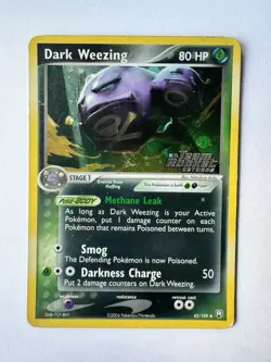 Pokemon TCG Dark Weezing 42/109 Team Rocket Returns Reverse Holo MP - Image 1