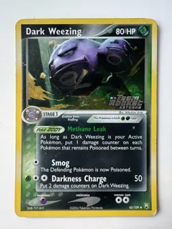 Pokemon TCG Dark Weezing 42/109 Team Rocket Returns Reverse Holo MP - Image 2