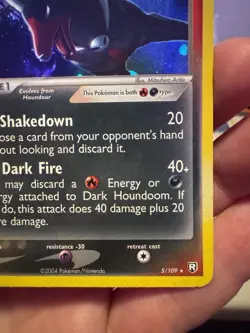Pokemon TCG Dark Houndoom 5/109 Team Rocket Returns Holo Rare Eng 2004 - Image 4