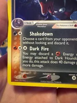 Pokemon TCG Dark Houndoom 5/109 Team Rocket Returns Holo Rare Eng 2004 - Image 5