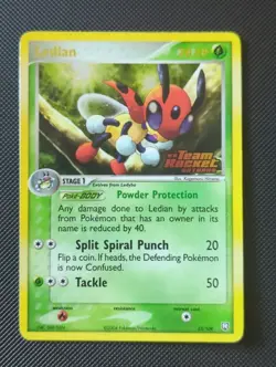 Ledian Reverse Halo Stamped Team Rocket Returns 23/109 LP Pokemon Card - Image 1
