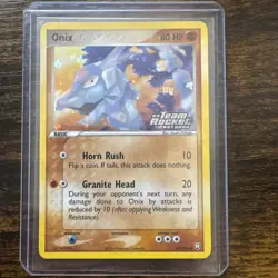 Onix 69/109 Team Rocket Returns Stamped Reverse Holo Pokemon Card 2004 LP/MP - Image 1