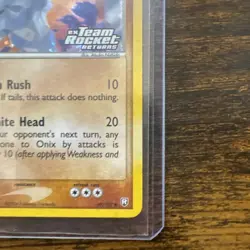 Onix 69/109 Team Rocket Returns Stamped Reverse Holo Pokemon Card 2004 LP/MP - Image 4