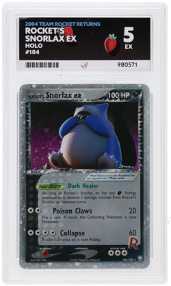 Rocket's Snorlax ex 104/109 EX Team Rocket Returns 2004 Holo Rare Pokemon Card - Image 1