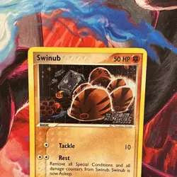 Nintendo Pokemon TCG Swinub 79/109 EX Team Rocket Returns Reverse Holo Stamped - Image 3