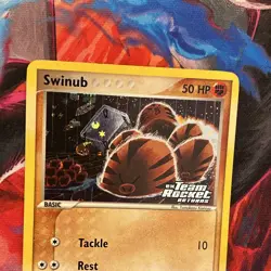 Nintendo Pokemon TCG Swinub 79/109 EX Team Rocket Returns Reverse Holo Stamped - Image 4