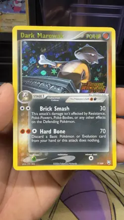 Pokemon TCG Dark Marowak Team Rocket Returns Reverse Holo Stamped 7/109 LP+ - Image 1