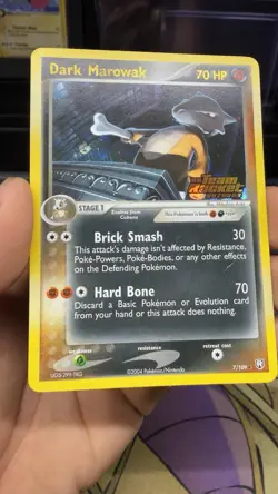 Pokemon TCG Dark Marowak Team Rocket Returns Reverse Holo Stamped 7/109 LP+ - Image 2
