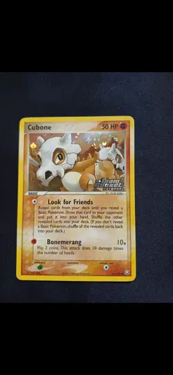 Cubone 51/109 EX Team Rocket Returns Pokemon Card Reverse Holo - STAMPED LP - Image 1
