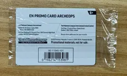 Exclusive Pokemon Chicago Field Museum Fossil Exhibit Archeops Promo Card Sealed - Image 2