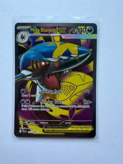 Pokemon TCG M Sharpedo EX 113/160 Full Art Ultra Rare Phantasmal Flames NM - Image 1