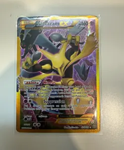Pokemon TCG Alakazam EX Secret Rare Full Art Holo 125/124 Fates Collide 2016 - Image 1