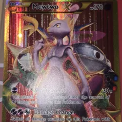 Pokemon Card Mewtwo EX Breakthrough 164/162 Secret Rare Full Art Holo TCG - Image 4