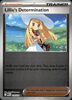 Lillie's Determination 119/132 Reverse Holo Pokemon Mega Evolution Uncommon NM - Image 1