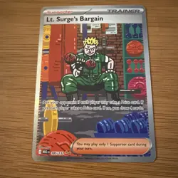 Pokemon TCG Lt. Surges Bargain SIR Trainer 185/132 Mega Evolutions Near Mint - Image 1