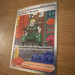 Pokemon TCG Lt. Surges Bargain SIR Trainer 185/132 Mega Evolutions Near Mint - Image 2