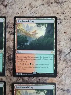 MTG - 4x Rootbound Crag Ixalan Playset Unplayed NM x4 - Image 4