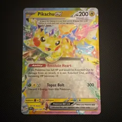 Pokemon TCG Pikachu ex 057/191 Sv08: Surging Sparks Double Rare Holo HP200 - Image 1
