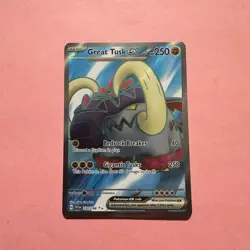 Great Tusk ex 230/198 NM Ultra Rare Full Art SVI Base Pokemon Card English - Image 1