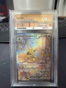 Pokemon TCG Alakazam ex 201/165 SV 151 Special Illustration Rare Holo ACE 9 - Image 1