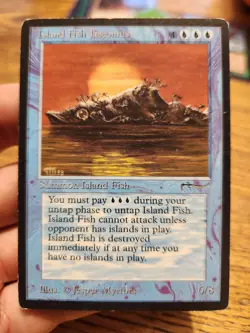MTG Island Fish Jasconius Arabian Nights Magic the Gathering - HP - Image 2