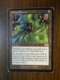 Mtg Magic The Gathering Urza's Saga Rare Lotus Blossom Played - Image 1