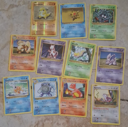 Pokemon TCG Base Set Unlimited 10 Card Lot Mewtwo Arcanine Tangela + More - Image 1