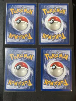 Pokemon TCG Fossil 1st Edition 4-Card Lot EN 1999 Zubat Golbat Recycle Gambler - Image 2