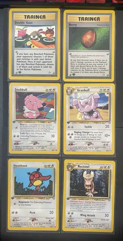 1st Edition Neo Genesis Pokemon TCG Card Lot EN 2000 Double Gust Noctowl - Image 1