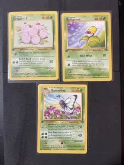 Pokemon TCG Jungle 1st Edition 3-Card Lot EN Exeggcute Bellsprout Butterfree - Image 1