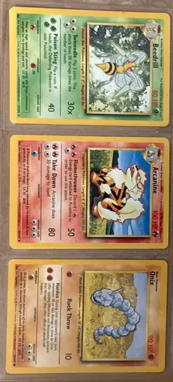 1999 Vintage Pokemon TCG Non Holo Binder Page 9 Card Lot WOTC - Image 4