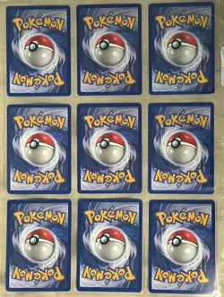 1999 Vintage Pokemon TCG Non Holo Binder Page 9 Card Lot WOTC - Image 5